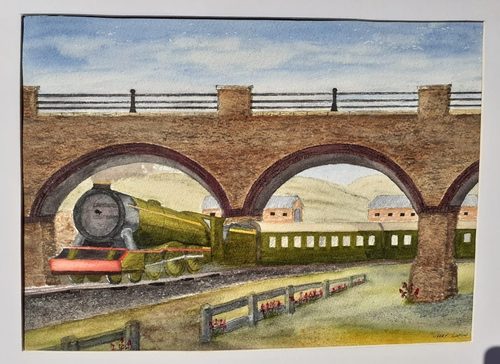 Terry, Kings Road Station Devonport, watercolour.